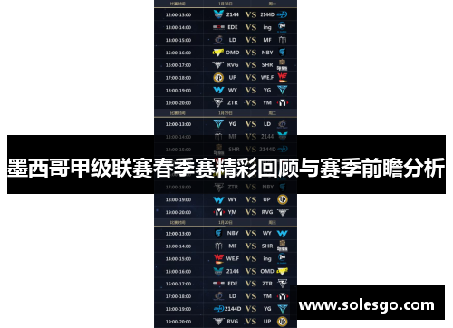 墨西哥甲级联赛春季赛精彩回顾与赛季前瞻分析